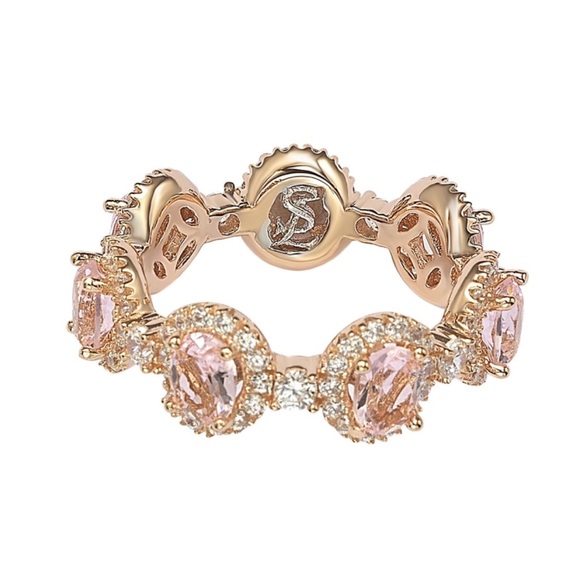 Suzy Levian Pink CZ & 14k Rose Gold-Plated Ring - Picture 3 of 12